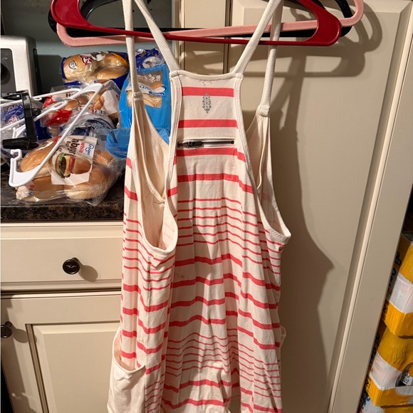 FP Movement by Free People Cream Romper with Coral Stripes - Picture 3 of 3